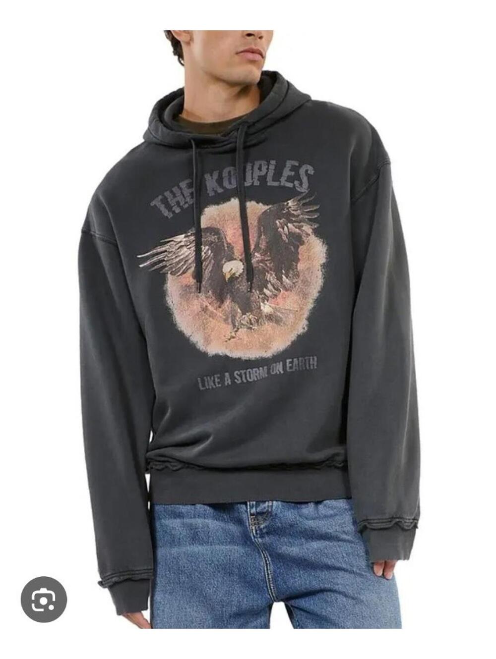The Kooples Cotton & Print Hoodie